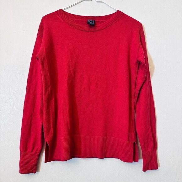 GAP Womens Soft Knit Pullover Sweater Scoop Neck Wool Blend Red XS - Picture 1 of 4
